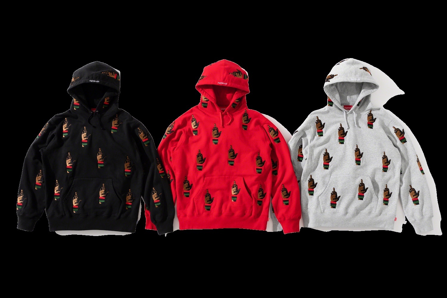 Supreme/dead prez RBG Embroidered Hooded Sweatshirt